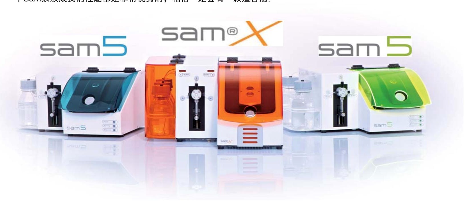SAM X、SAM5 BLUE 与 SAM5 GREEN 分子相互作用分析仪